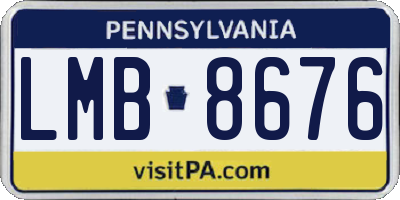 PA license plate LMB8676