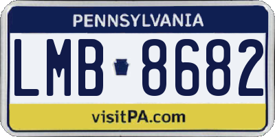PA license plate LMB8682