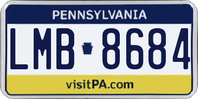 PA license plate LMB8684