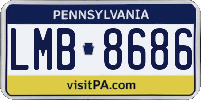 PA license plate LMB8686