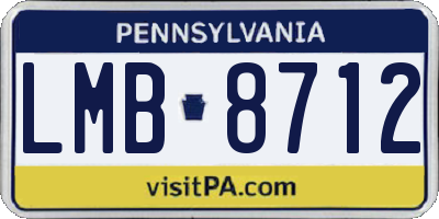PA license plate LMB8712