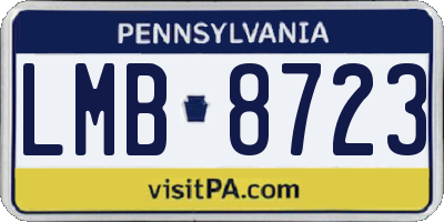 PA license plate LMB8723
