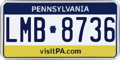 PA license plate LMB8736