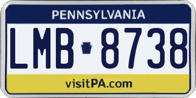 PA license plate LMB8738