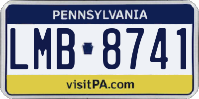 PA license plate LMB8741