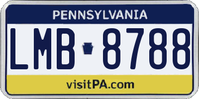 PA license plate LMB8788