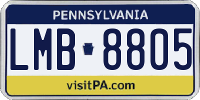 PA license plate LMB8805