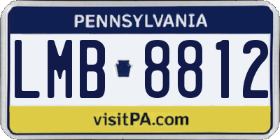PA license plate LMB8812