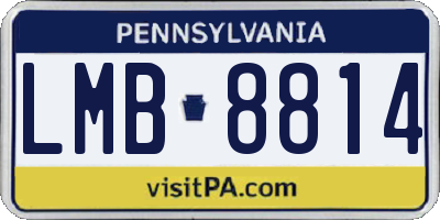 PA license plate LMB8814