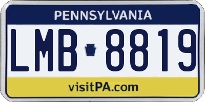 PA license plate LMB8819