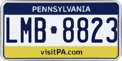 PA license plate LMB8823