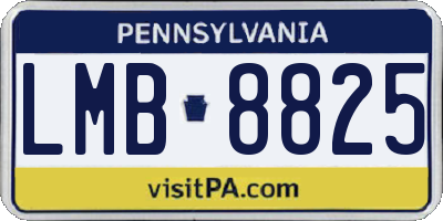 PA license plate LMB8825