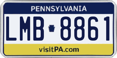 PA license plate LMB8861