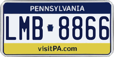PA license plate LMB8866