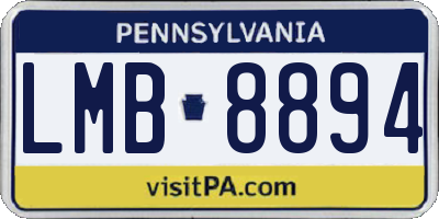 PA license plate LMB8894