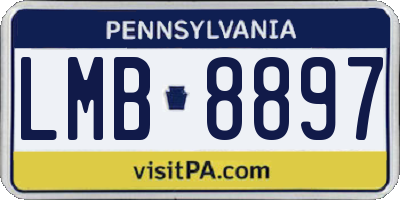 PA license plate LMB8897
