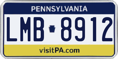 PA license plate LMB8912