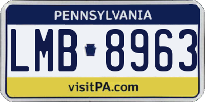 PA license plate LMB8963