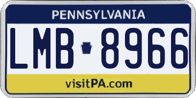 PA license plate LMB8966