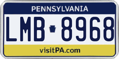PA license plate LMB8968
