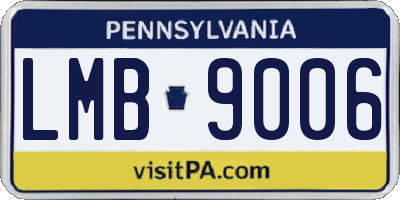 PA license plate LMB9006