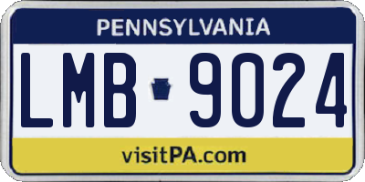 PA license plate LMB9024
