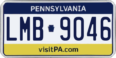 PA license plate LMB9046