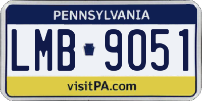 PA license plate LMB9051
