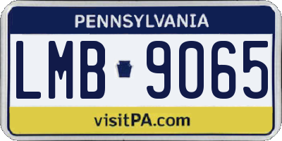 PA license plate LMB9065