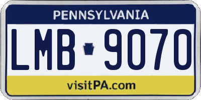 PA license plate LMB9070