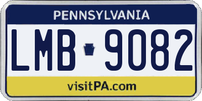PA license plate LMB9082