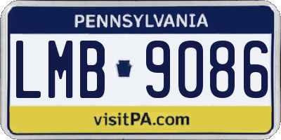 PA license plate LMB9086