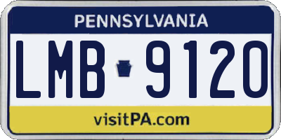 PA license plate LMB9120