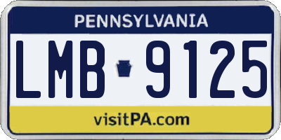 PA license plate LMB9125