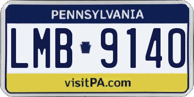 PA license plate LMB9140