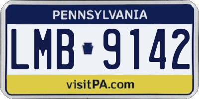 PA license plate LMB9142