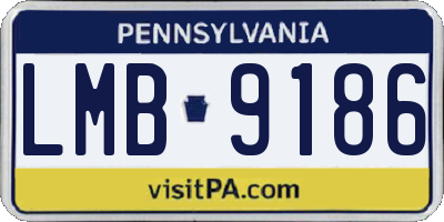 PA license plate LMB9186