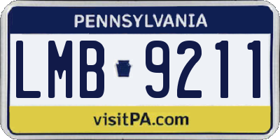 PA license plate LMB9211