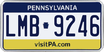 PA license plate LMB9246
