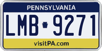 PA license plate LMB9271