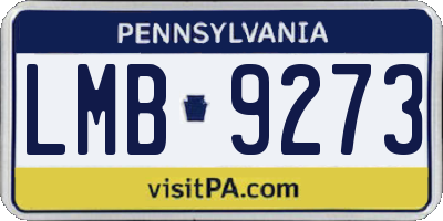 PA license plate LMB9273