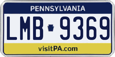PA license plate LMB9369