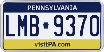 PA license plate LMB9370