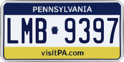PA license plate LMB9397