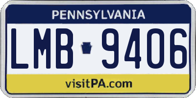 PA license plate LMB9406