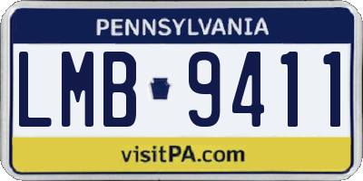 PA license plate LMB9411