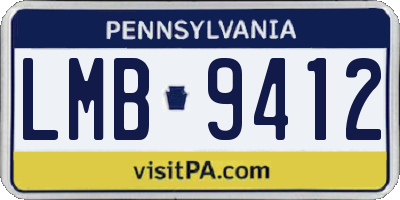 PA license plate LMB9412