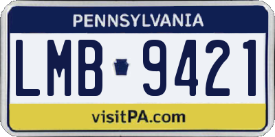 PA license plate LMB9421