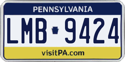 PA license plate LMB9424