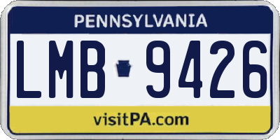 PA license plate LMB9426